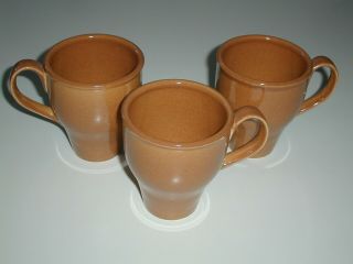 3 Vintage Russel Wright Iroquois Casual China Ripe Apricot Restyled Mugs Rare