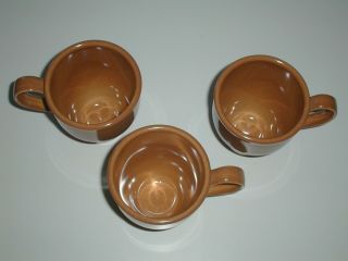 3 Vintage Russel Wright Iroquois Casual China Ripe Apricot Restyled Mugs RARE 2