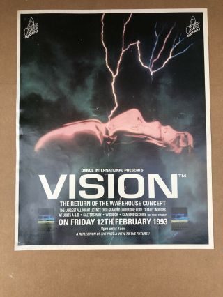 Vision Rave Flyer Wisbeach Cambridge 12.  02.  93