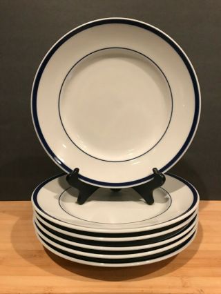 Williams Sonoma - Brasserie Blue White Dinner Plate 11 " Set Of Six