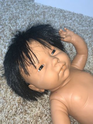 Vtg 17” FURGA Ethnic Hispanic Native American Newborn Baby Doll Sexed Girl 3