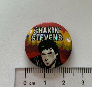 Rare Vintage Shakin Stevens Pin Badge 25mm Pop Retro