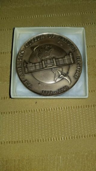 Commemorative Bronze Medal 1869 - 1969 Museum Of Natural History 100 Year