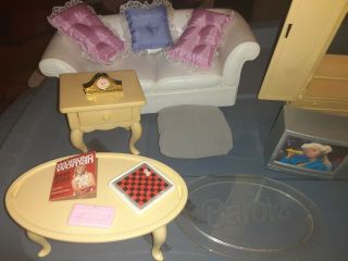 Barbie Living Room Furniture Folding Pretty 1996 Partial Set With Accessories 2