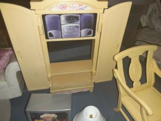 Barbie Living Room Furniture Folding Pretty 1996 Partial Set With Accessories 3