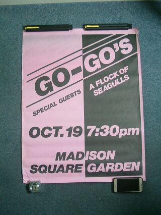 Go - Go`s & A Flock Of Seagulls Concert Poster Madison Square Garden 1982