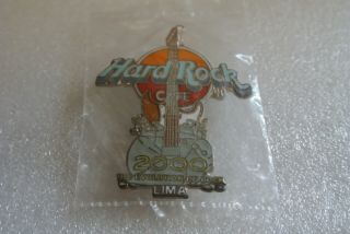 Hard Rock Cafe Guitar Pin,  Lima (closed),  Evolution Of Rock Vintage 2000