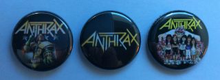 Anthrax 3 X 1 - Inch Badges Buttons Pins Official Merchandise Thrash Metal