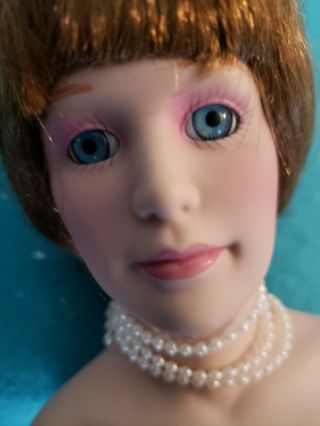 Artist Porcelain Half Doll Shoulder Lady Head 5 " Bust Victorian Style Crafts