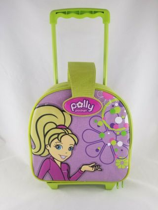 Polly Pocket Rolling Storage Suitcase With Extending Handle By Tara 2006 Wheels