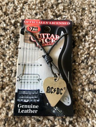 Ac/dc Guitar Pick Necklace Officially Licensed