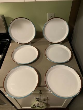 Set Of 6 - Dansk Mesa White Sand 10 1/2 " Dinner Plates