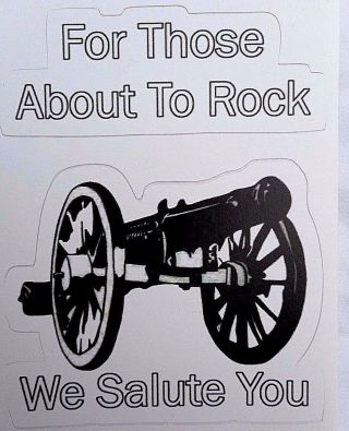 Ac/dc Decal/sticker For Those About To Rock We Salute You Decal/ Sticker