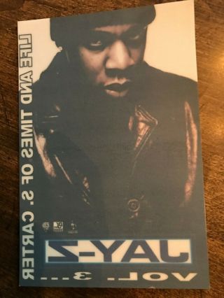 Jay - Z Life And Times Of J.  Carter Promo Window Sticker 4 " X 6 "