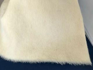 European Alpaca Fabric - Natural White - Straight Flat 1/2 " Pile - 18 " X 47 "