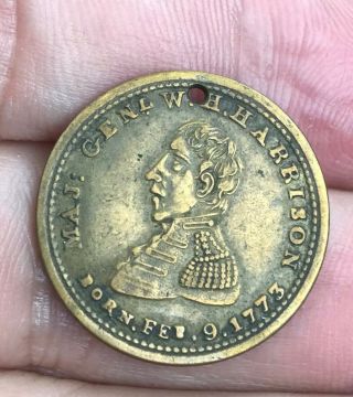1840 William Henry Harrison Political Campaign Token The People’s Choice Cabin