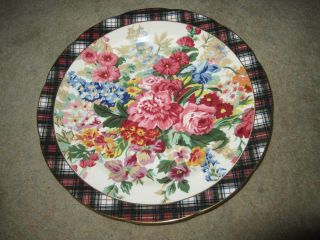 Ralph Lauren Wedgwood China Retired " Hampton Floral " Pattern Dinner Plate,  11 "