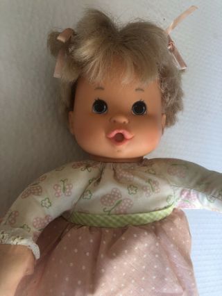 Vtg 1979 Ideal Doll Corp Snuggles Baby Doll,  Pull String - Head Moves,  Euc