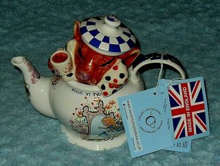 Paul Cardew Tea Pot Alice In Wonderland Dormouse - Made In England $170 Nwt