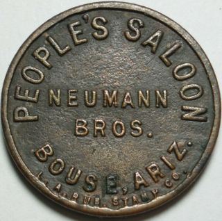 1909 Bouse,  Arizona Territorial Good For 12½¢ In Trade " People 