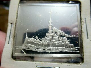 1896 Oregon Battleship,  Sterling Silver Medal,  American Fighting Ships