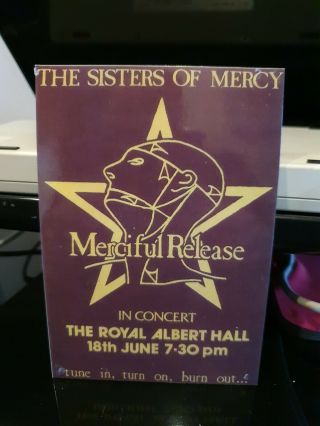 The Sisters Of Mercy In Concert Royal Albert Hall Vintage Postcard 1980 