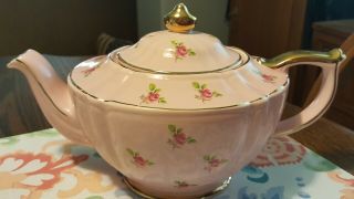 Sadler Pink And Roses Teapot