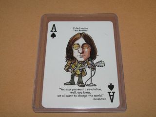 John Lennon The Beatles Rock N Roll Hall Of Fame Playing Card