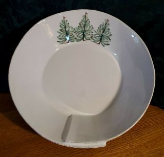 Vietri Lastra Christmas Holiday Large Shallow Serving Bowl Stoneware 11.  5 "