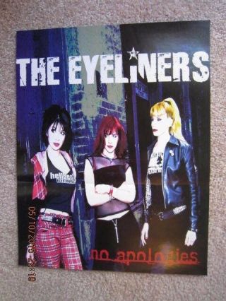 The Eyeliners 11 " X 14 " No Apologies Two Sided Poster