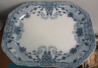 Stunning Antique 13 1/4 X 17 1/4 " Burgess Leigh Semi Porcelain Platter