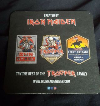 Iron Maiden Trooper Beer DAY Of DEAD Two 2 Bar Mats LTD EDITION x2 3