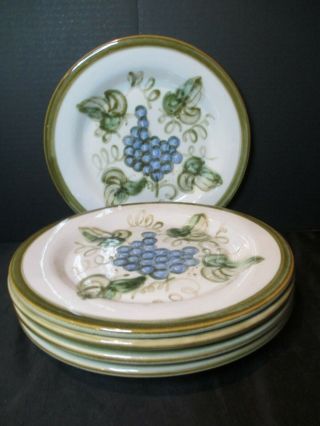 John B Taylor Vintage Ceramics 5 Dinner Plates 11 " Wide Grapes