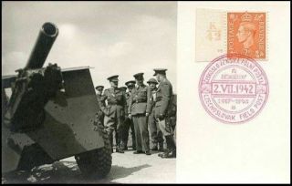 Cv318.  Czechoslovak Forces In Great Britain Picture Propaganda Card 1942 Unit