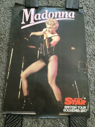 Madonna Who’s That Girl 1987 British Tour Poster 30”x20”