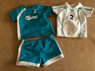 2 In 1 Soccer Outfit American Girl Doll Clothing Set Shirt Shorts 2006 Of Today