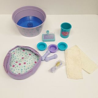 American Girl Doll Pet Grooming Bundle,  Bathtub,  Dog Bed And Accs (a04 - 10)