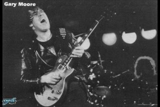 Gary Moore Poster Live On Stage Early Years Rare