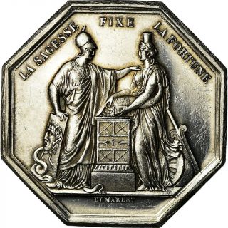 [ 718431] France,  Medal,  Banque De France,  An Viii,  Dumarest,  Ms (60 - 62),  Silver