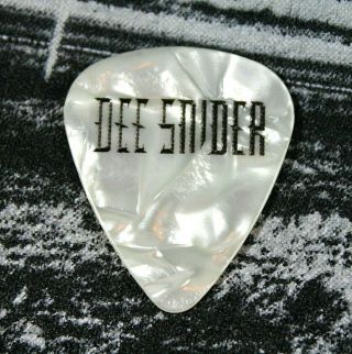 Twisted Sister // Dee Snider Concert Tour Guitar Pick // White Pearl/black