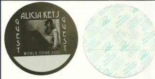 Alicia Keys 2002 World Tour Guest Pass X2