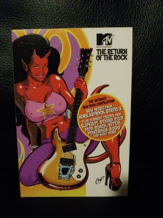 Rare Mtv The Return Of The Rock Promo Sticker Decal 2000 Sexy Devil Slipknot