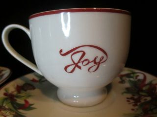 BETTER HOMES & GARDEN EXCLUSIVELY BY HOME INTERIOR RED BIRD 7 FOOTED CUP SAUCER 3