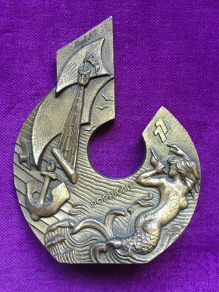 antique rare bronze medal of world exhibition thematic philatelia 1977 2