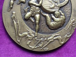 Antique and rare bronze medal of Matosinhos City 1984 3