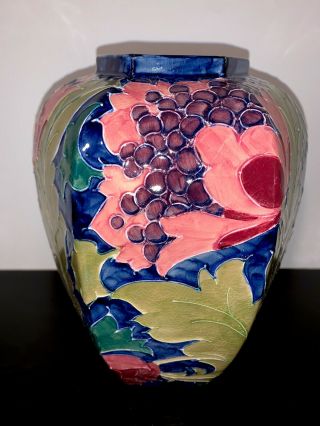 Antique Charlotte Rhead Bursley Ware " Seed Poppy " Vase Jar - Marked