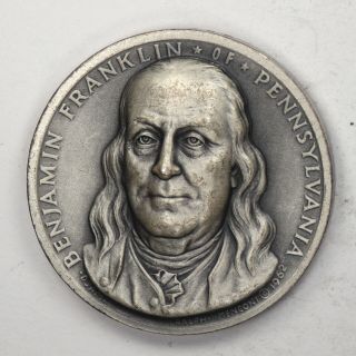 1962 Benjamin Franklin Declaration Signers Medallic Art Co.  999 Silver Medallion