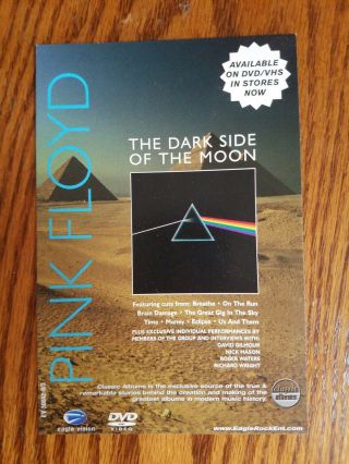 Pink Floyd Promo Postcard Dark Side Of The Moon Dvd
