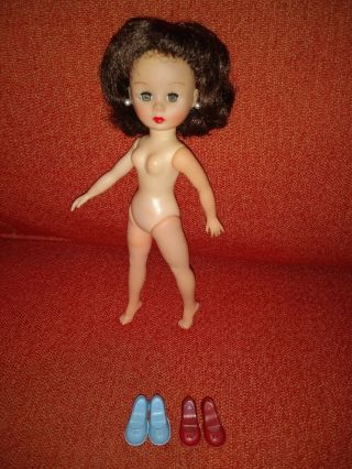 Vintage 1957 8 " Cosmopolitan Little Miss Ginger Doll 2 Pairs Cha Cha Heel Shoes