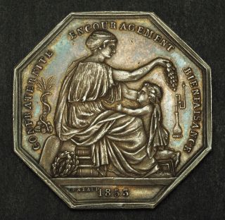 1824,  France.  Silver " Proveyance Society Of The Pharmacists Of The Seine " Medal.